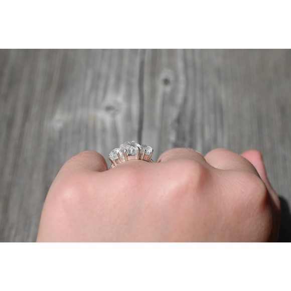 Engagement rings, raw diamond ring, raw stone ring, alternative engageme… - Picture 2 of 4